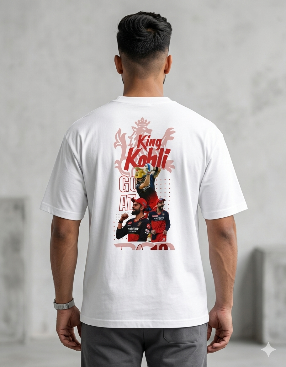 Unisex Oversized Tee for RCB fans
